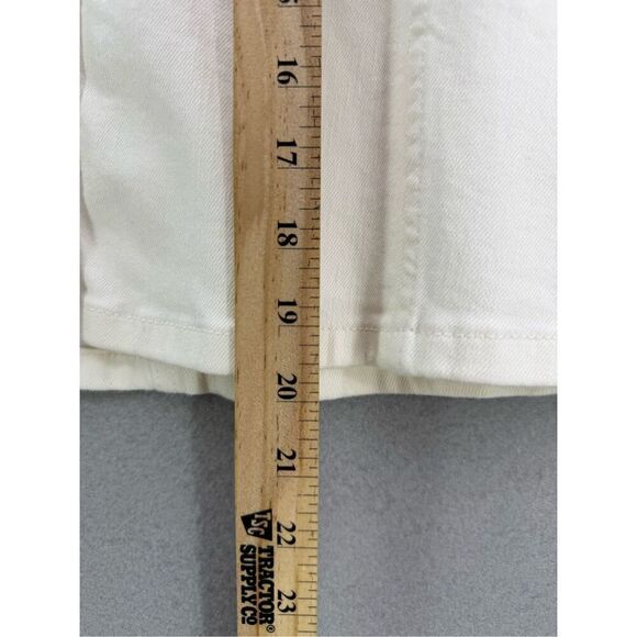 Boden Womens White Stretchy Cotton Pockets Snap Up Denim Mini Skirt Size 8 - Picture 3 of 7